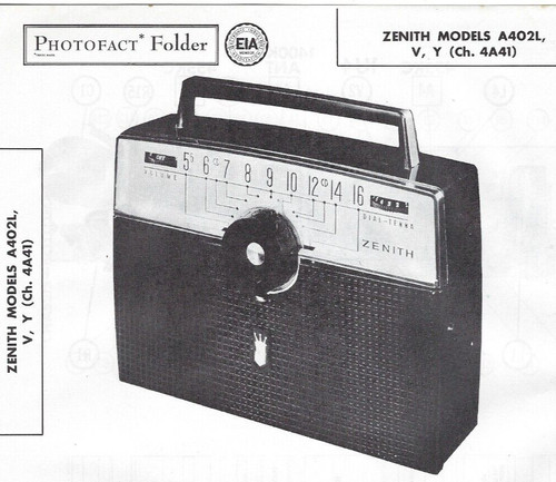 1958 zenith a402l - 1958,