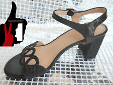 SANDALI DONNA tacco   stupendi  classici eleganti 35 36 37 38 39 40 nero VV