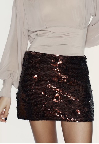 Zara mini gonna paillettes - zara,