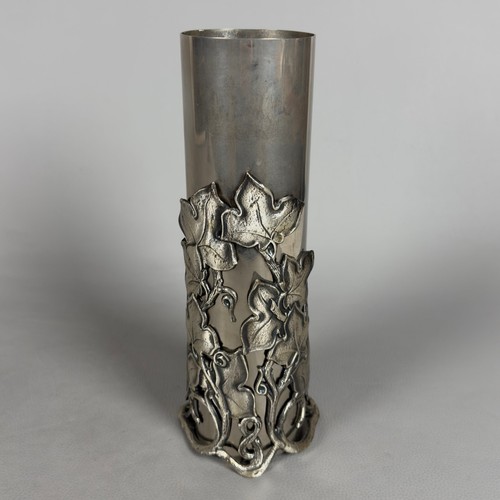 Vaso ottone argentato - vaso,
