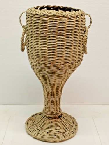 Cesto vimini vintage fioriera - vimini,