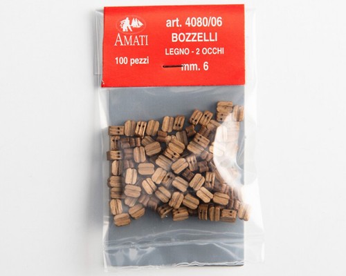Bozzelli legno noce mm - in, 6