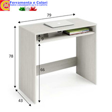 Scrivania Da Ufficio Con Ripiano Bianco Alpes Per Pc Computer Casa Studio