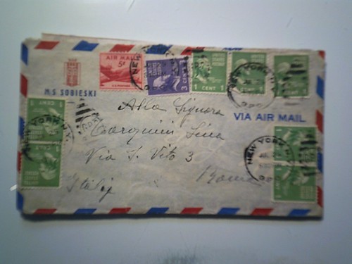 Busta viaggiata per - u.s.a.,