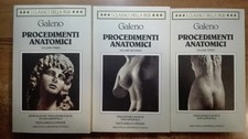 Galeno PROCEDIMENTI ANATOMICI volume 1 2 3 Bur Rizzoli testo greco a fronte