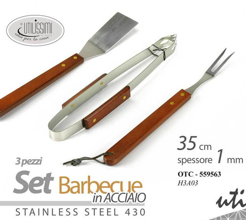Set attrezzi barbecue pz - set,