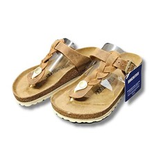 Sandali Birkenstock Gizeh marroni infradito in pelle oleata taglia 37 regolare