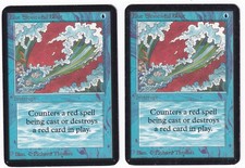 Blue Elemental Blast x2 -Alpha Edition - MP Condizione -MTG -SPEDIZIONE GRATUITA -Land