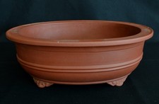 VASO BONSAI OVALE IN GRES NON SMALTATO