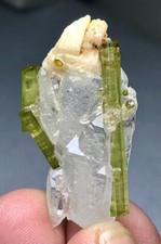 Natural Tourmaline on Quartz