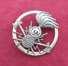 Fregio vintage da basco del 43° Battaglione Trasmissioni "Abetone" originale