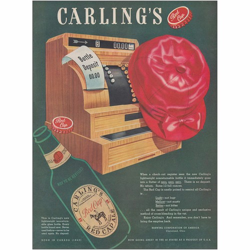 1948 carlings red - carlings, cap