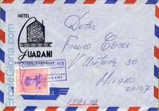 ad6380 - PARAGUAY - Storia Postale - FRANCOBOLLO HOTEL in copertina per ITALIA anni 60