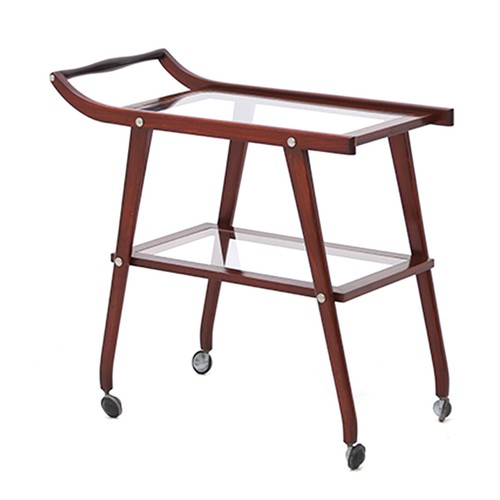 Carrello con ripiani vetro - carrello,