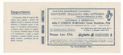 Lira biglietto lotteria - lira,