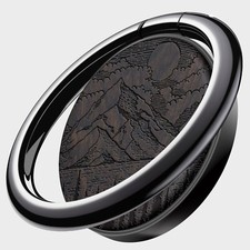 Supporto anello cellulare in legno supporto dita impugnatura metallo gancio cavalletto telefono lago