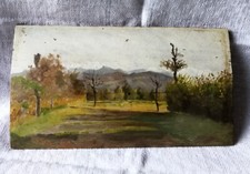 Dipinto su tavola primi  '900. Paesaggio 