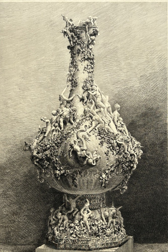 Vigne vase gravure - vigne,