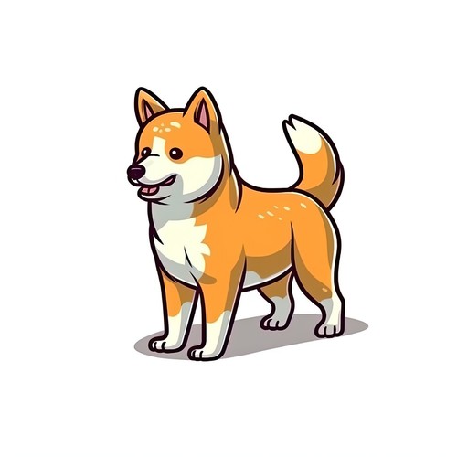 Adesivi auto cane shiba inu - cane,