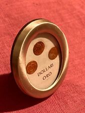 RARA MONETA VINTAGE CON CORNICE ARGENTO LOTTO oro massiccio 8K: n. 3 - dollari americani!!!