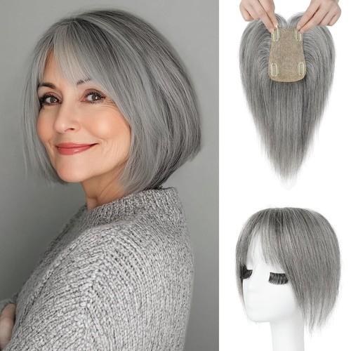 Topper grigio scuro con - , frange