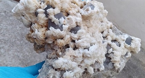Minerali fluorite e barite - -,
