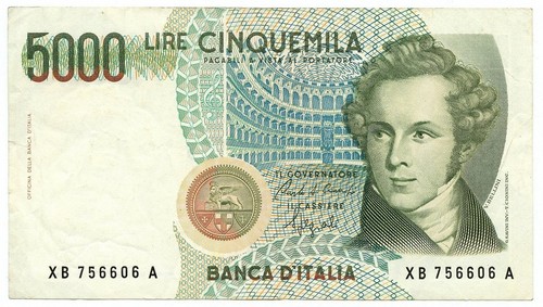 5000 lire italia - 5000, d'italia
