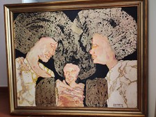 Colombini Maurilio _Tre Santi in foglia oro