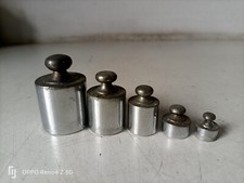 VECCHI PESI IN OTTONE NICHELATO PER BILANCIA