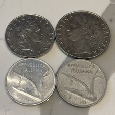 Lot italian lire coins - 4,