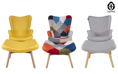 Poltrona con pouf poggiapiedi