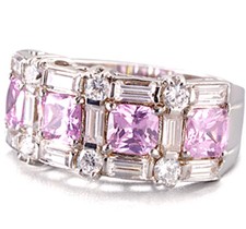Anello Lenox Eternity rosa e