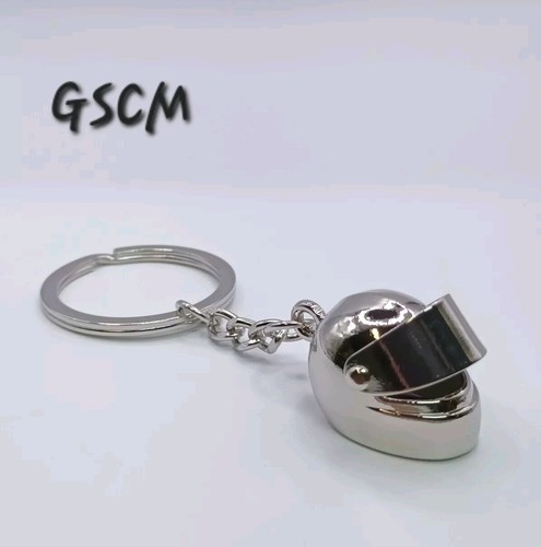 Crash helmet keyring key - keyring, chain