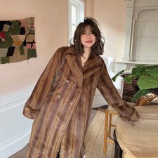 Cappotto lungo donna visone