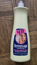 Sapone liquido per lavastoviglie dermassage vintage nuovo vecchio stock dimensioni giganti 22 oz