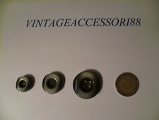 BOTTONE BUTTON RESINA 4 FORI EFFETTO CORNO 3 MISURE VEDI MENU COL GRIGIO / NERO