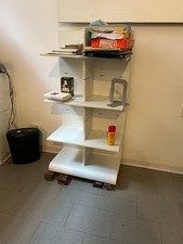 libreria SAGSA in metallo cromato bianco