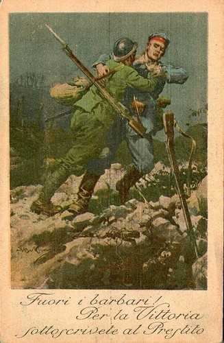 Cartolina fuori barbari - cartolina,