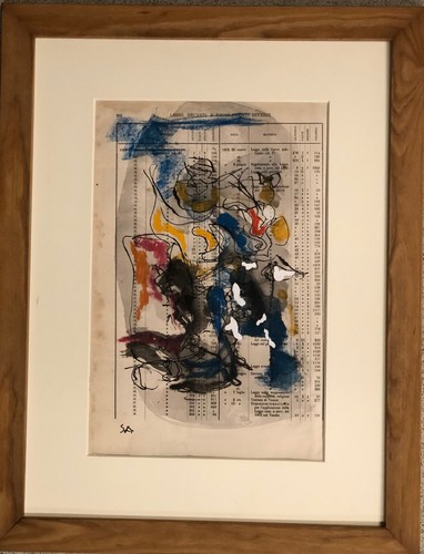 Disegno china e pastello - e,