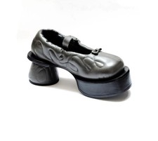 Cruda grigio pelle plateau