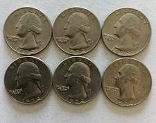 Lotto 6 monete da un quarto di