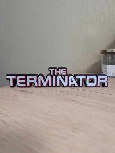 Plaque logo the terminator - plaque, 3d