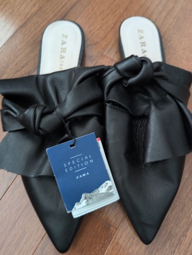 Zara new leather flat shoes - new,