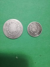 Monete rare in argento lire  da collezione  1 lira e 50 centesimi 1862 Napoli