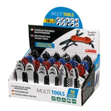 LFFP Multi Tools Coltelli Multifunzione Tascabili 10 In 1 Espositore 24 Pz