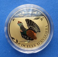 MOLTO RARA gr. 27 PROOF ANDORRA UN DINARO 2012 MONETA DA COLLEZIONE