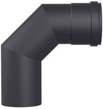 Smalbo GOMITO A 90  ° PER STUFE A PELLET Col. Nero opaco  EE ? cm.10 2.00 pz