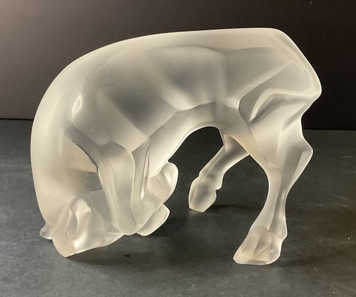 Lalique frosted bull - bull, my