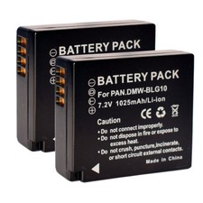 2 Batteria per Panasonic DMW-BLG10-E DC-GX9 DMC-GF3 GF5 GF6 GX7 TZ81 TZ101 TZ202