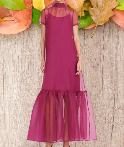 Organza maxi abito estivo - organza,